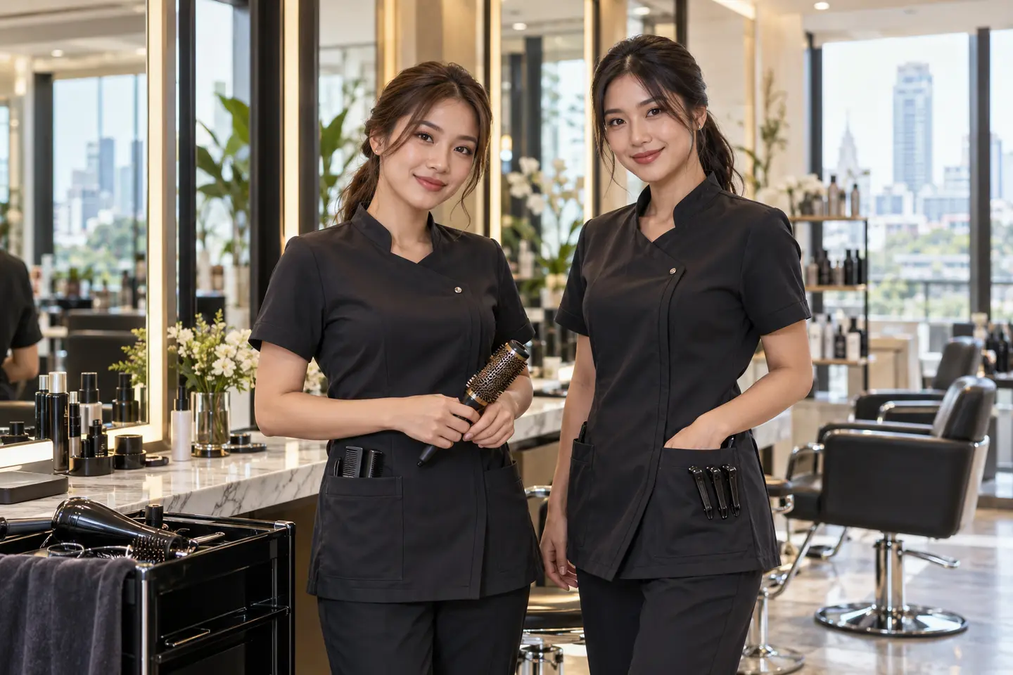 ชุดพนักงานร้านเสริมสวยในไทยและกรุงเทพฯ | งานบริการความงาม