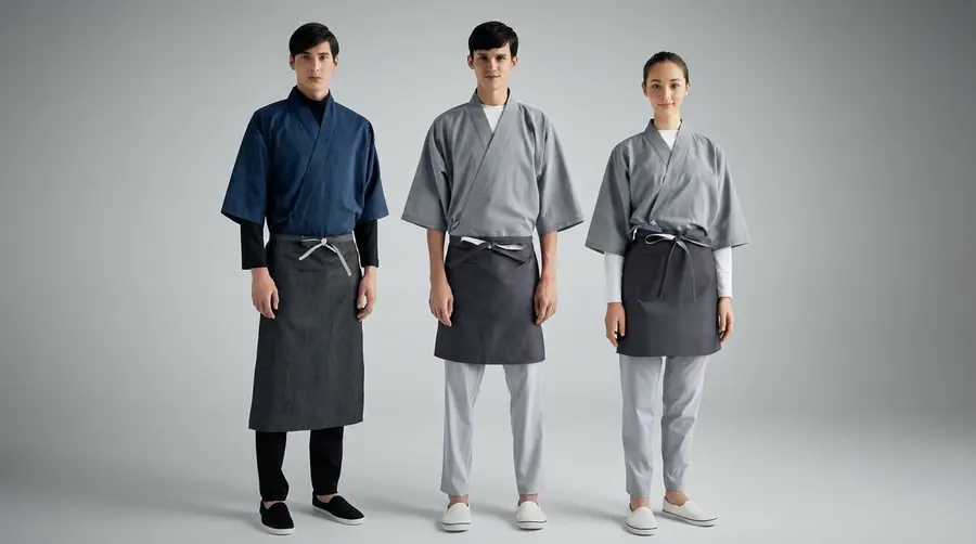 Modern Kimono Collection in Indigo & Cloud Grey