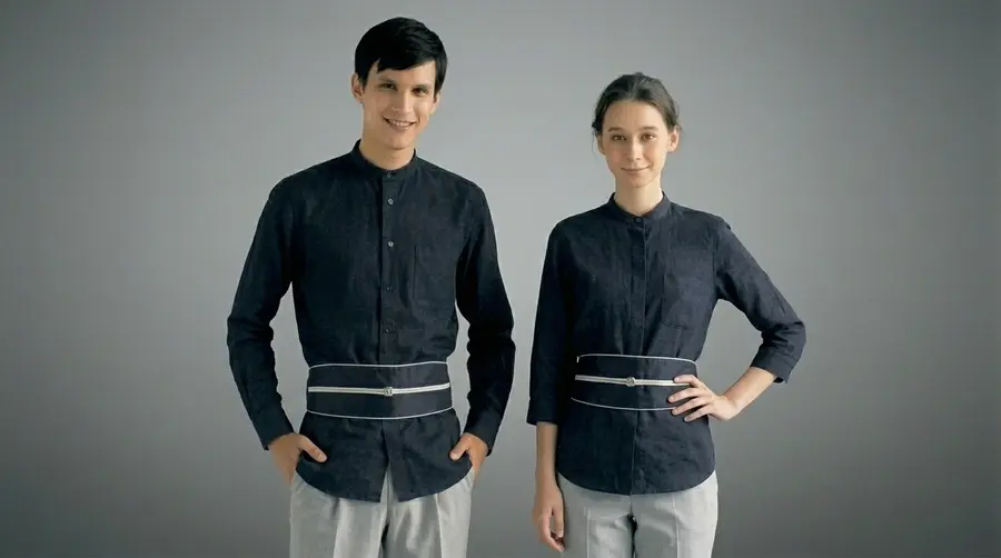 Premium Midnight Blue Uniform with Designer Waistband