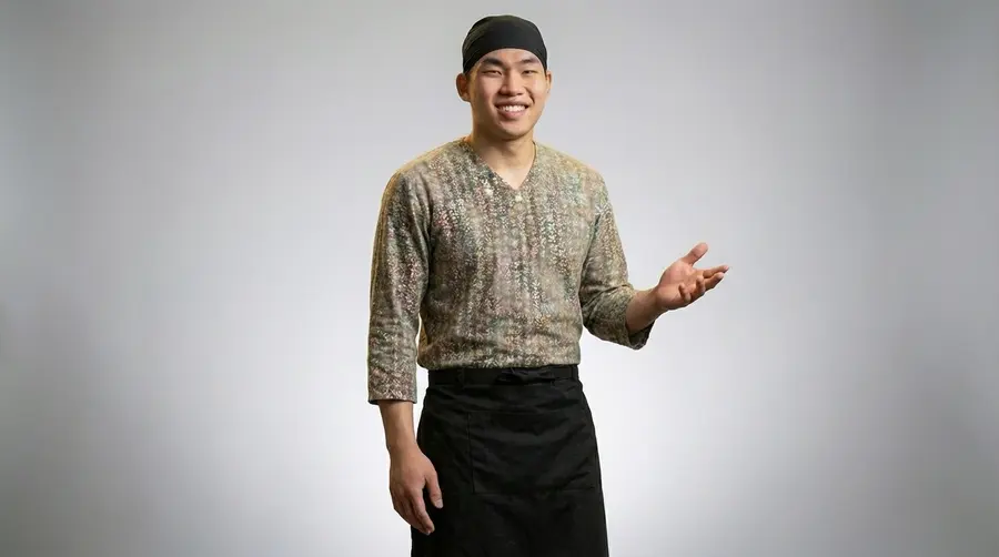 Modern Two-Tone Charcoal Chef Jacket