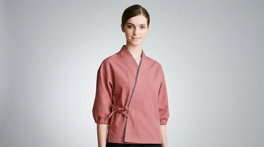 Minimalist Dusty Rose Wrap Shirt