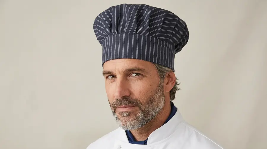 Dark Grey Pinstripe Bakery Hat
