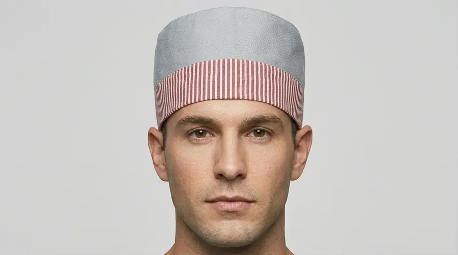 Two-Tone Striped Skull Cap