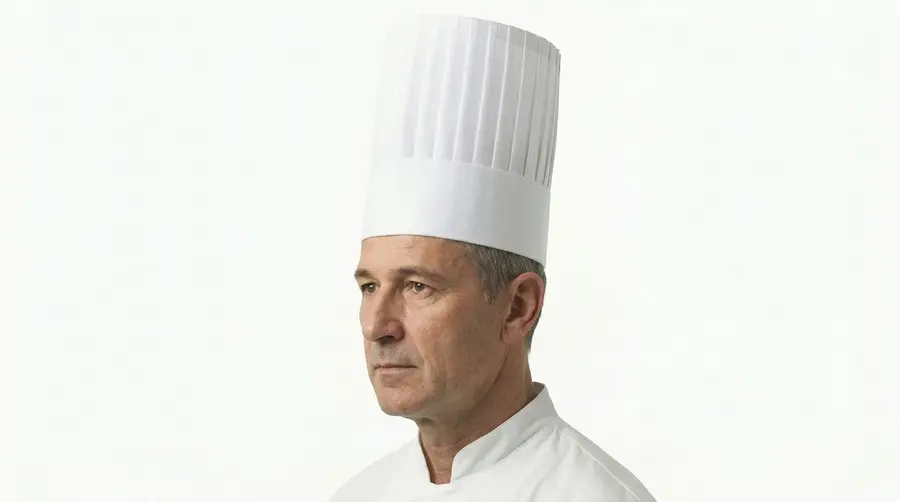 Classic White Tall Chef Toque