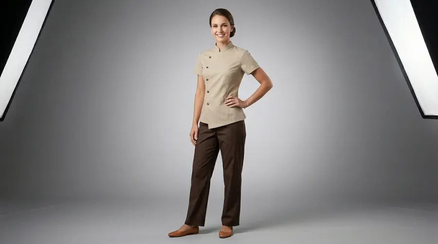 Earth Tone Boutique Uniform (Cream & Brown)
