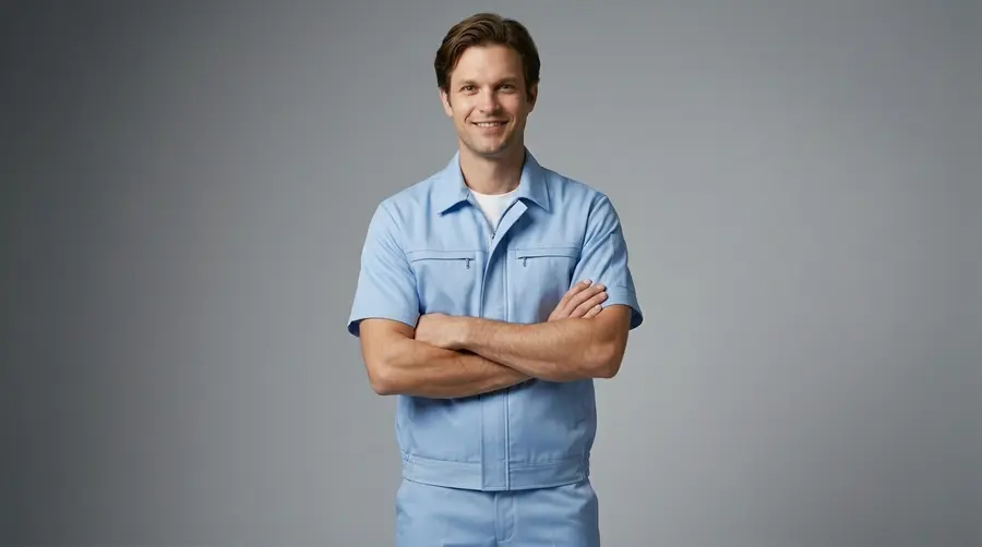 Minimalist Short-Sleeve Uniform (Sky Blue Edition)