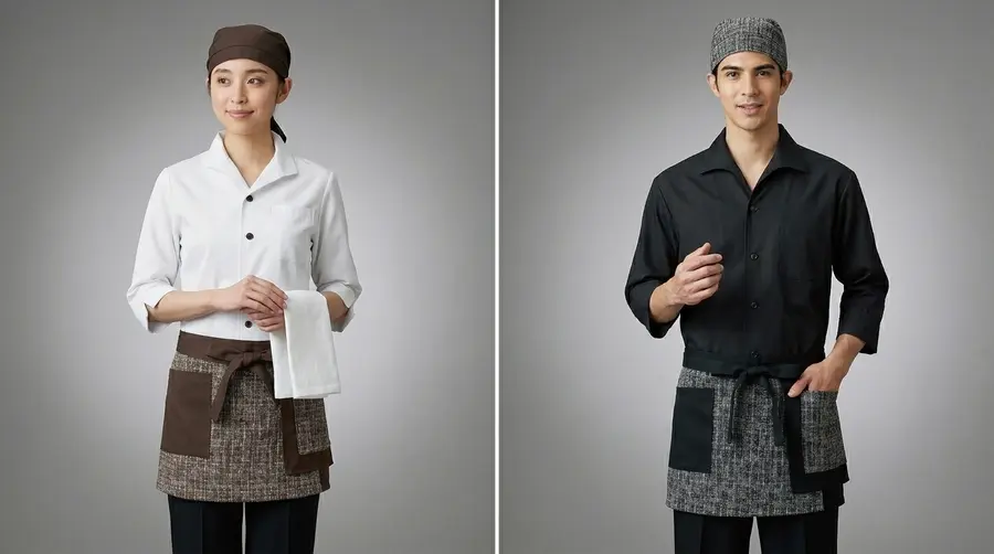 Artisan Texture Mixed-Media Waist Apron
