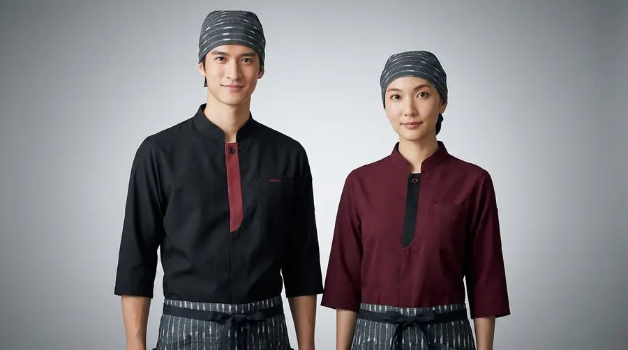 Modern Kasuri Charcoal Craft Waist Apron