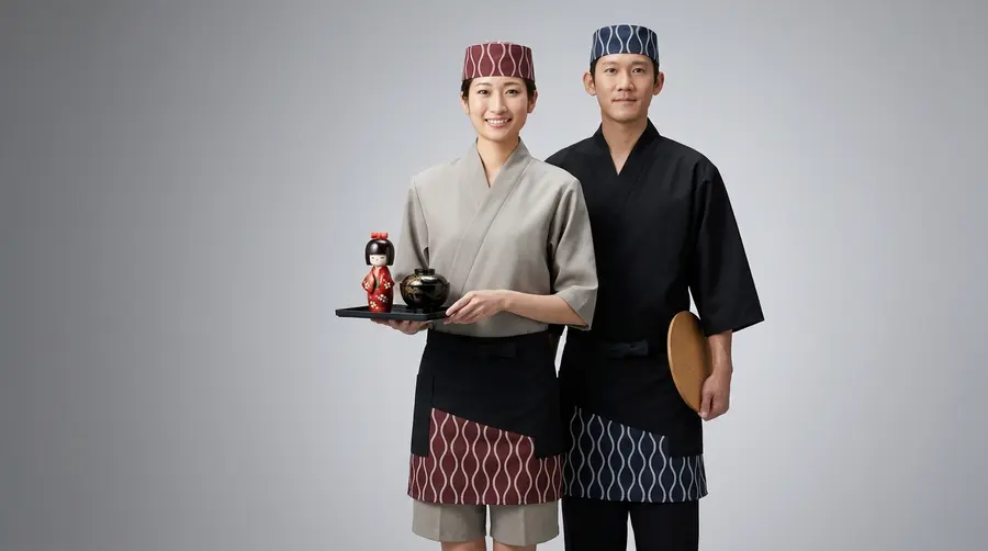 Zen Wave Japanese Modern Waist Apron