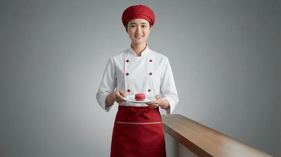 Vibrant Scarlet Professional Bib Apron