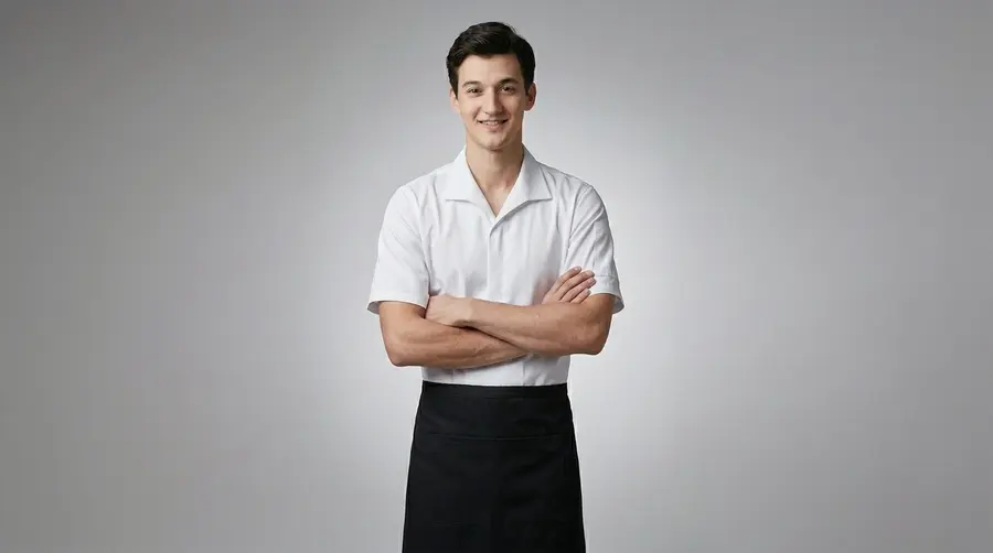 Classic Black Short Utility Waist Apron