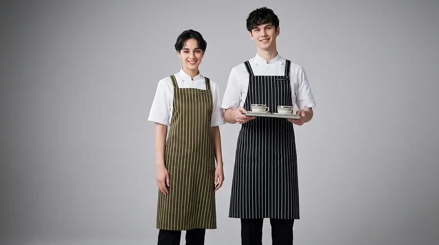 Luxury Pinstripe Professional Bib Apron
