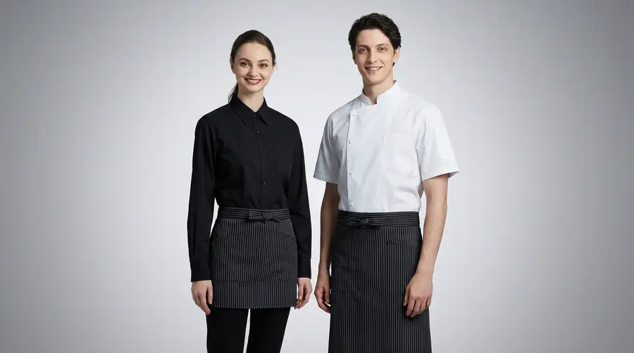 Classic Chalk Stripe Professional Waist Apron