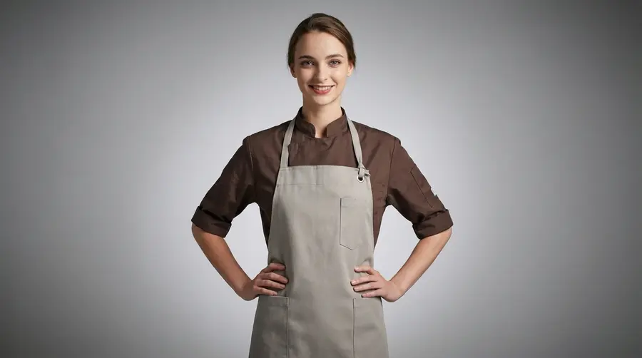 Minimalist Cream Beige Bib Apron