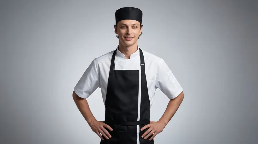 Modern Linear Asymmetric Bib Apron