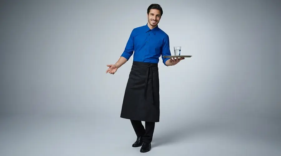 Classic Black Professional Waist Apron
