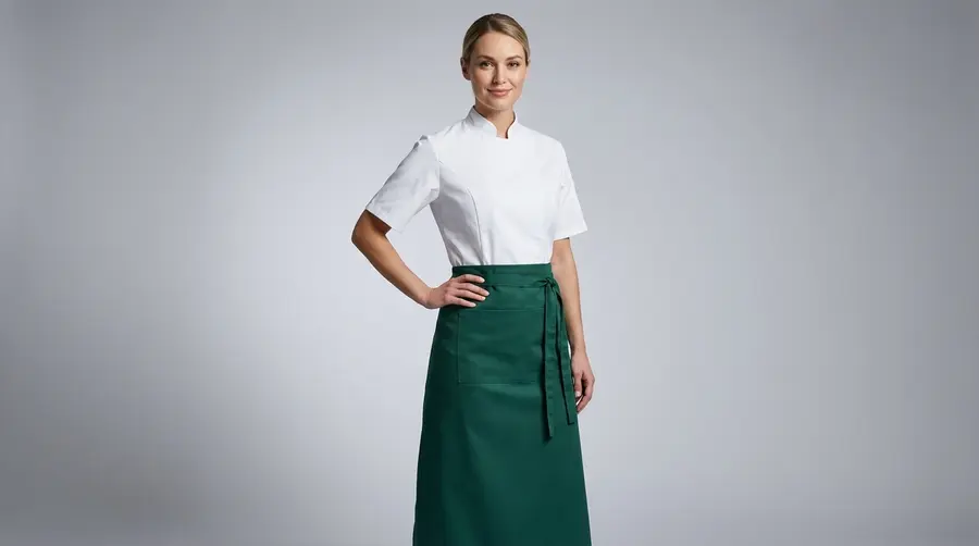 Forest Green Bistro Waist Apron