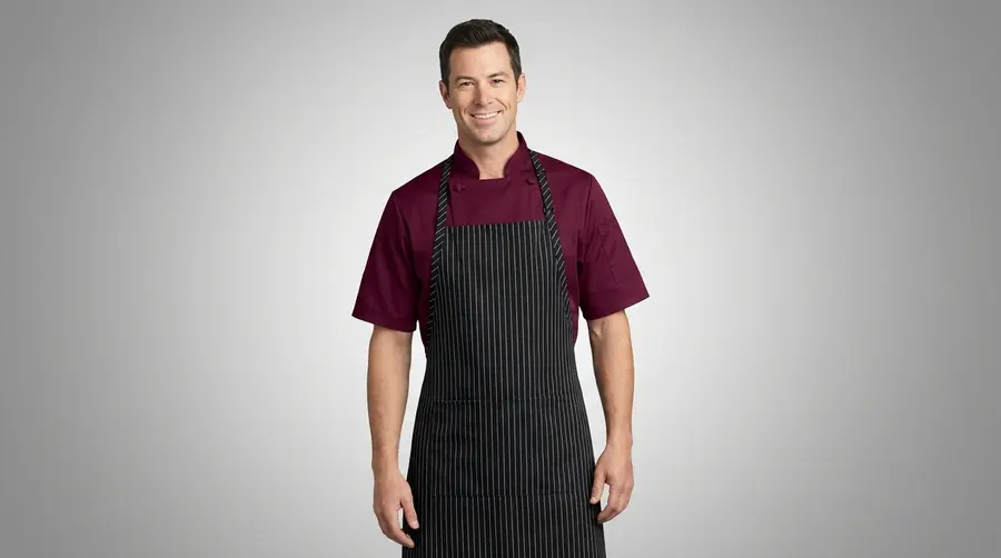 Classic Pinstripe Professional Bib Apron