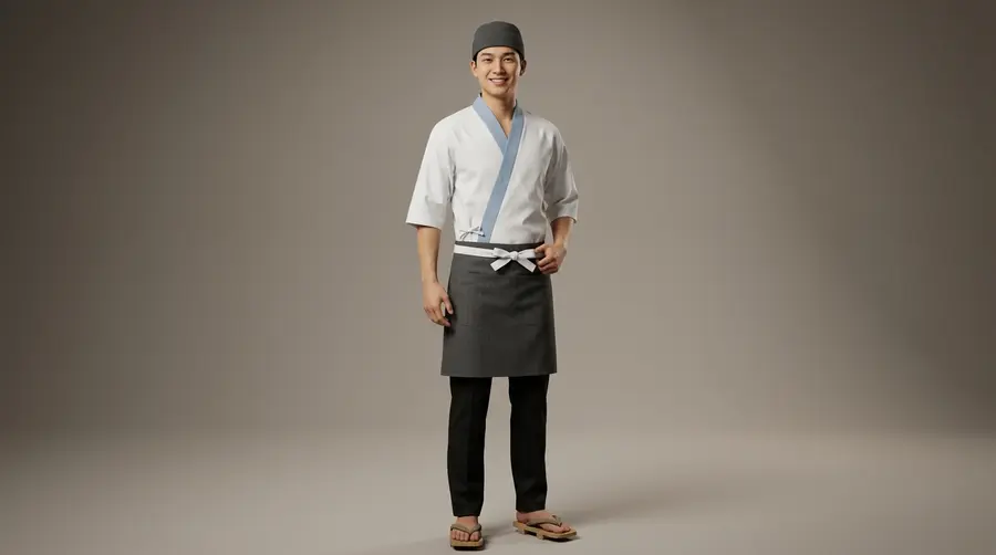 Charcoal Minimalist Waist Apron
