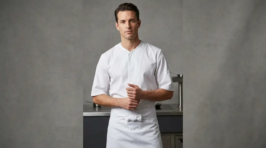 Premium All-White Double-Breasted Uniform Set