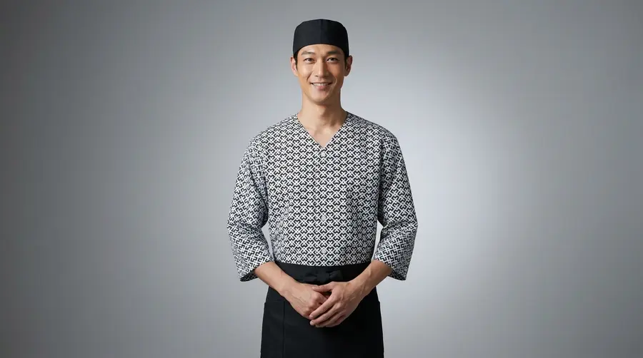 Asian Fusion Geometric Pattern Uniform Set