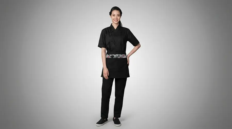 Modern Black Japanese Chef Set – Seigaiha Edition