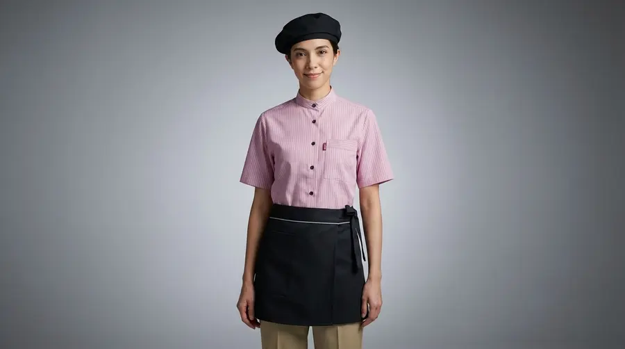 Modern Berry Pink Service Shirt