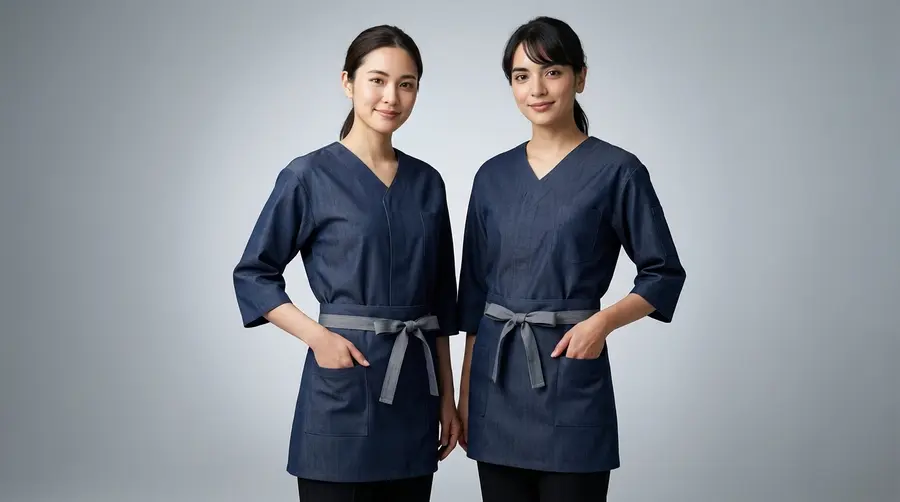 Modern Denim Wrap Shirt