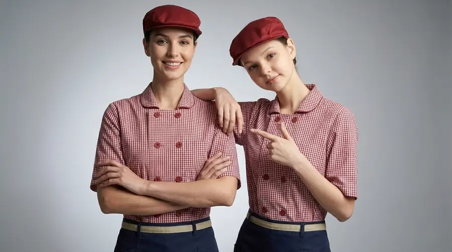 Red Gingham Classic Service Uniform