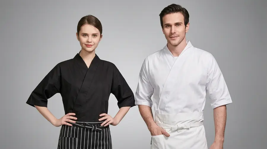 Minimalist Zen Wrap Chef Jacket