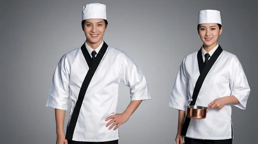 Luxury Zen Chef Jacket with Black Trim