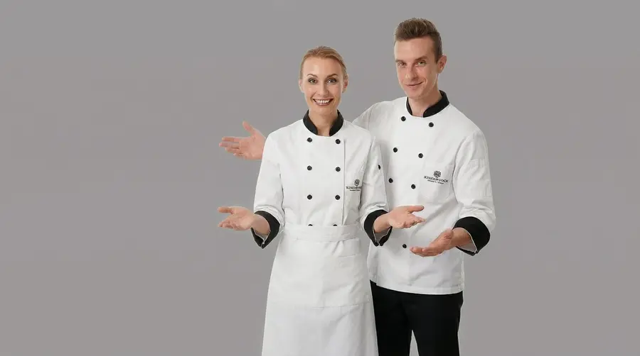Classic Contrast Trim Chef Jacket